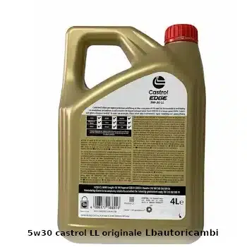 Olio castrol 5w30 4 litri retro della confezione originale olio castrol edge 5w-30 ll da 4 litri con specifiche bmw longlife-04 e vw 504 00 507 00 - lbautoricambi.