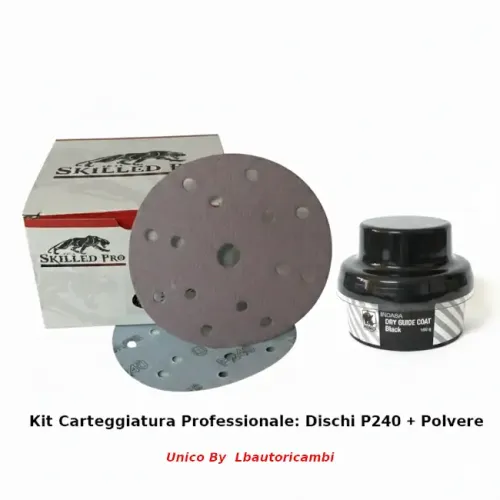 Kit carteggiatura dischi p240 polvere spia indasa lb autoricambi