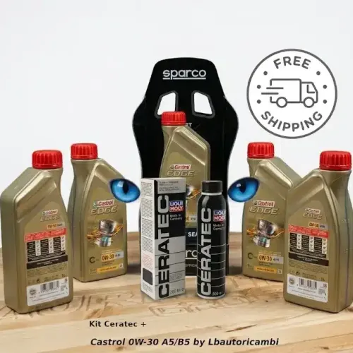 Kit olio castrol edge 0w30 a5b5 liqui moly ceratec
